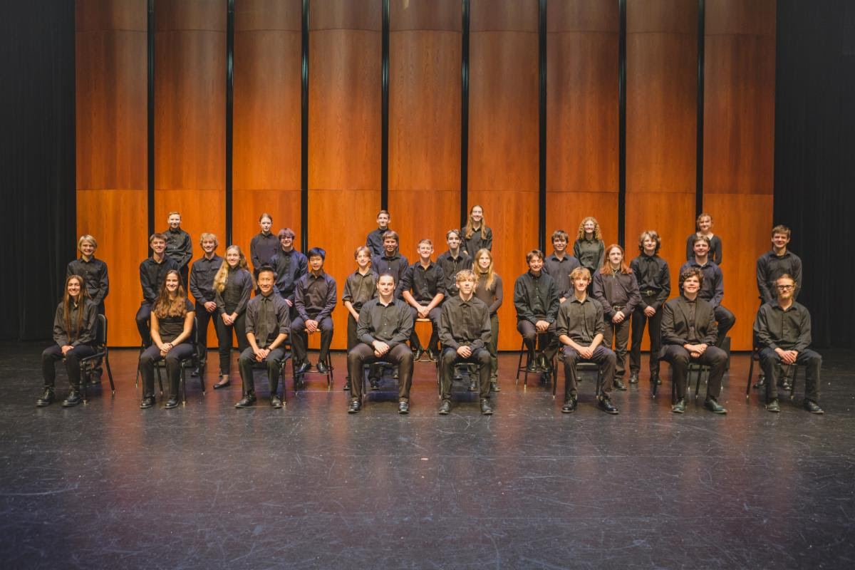 Members of the Prior Lake High School Percussion Ensemble