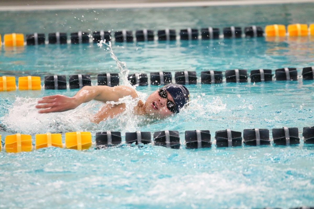 Laker Alex Zheng placed first in the 200 freestyle during the Apple Valley meet.