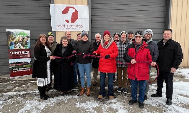 A ribbon cutting celebrating the purchase of a building that will be home to Spot's Last Stop Canine Rescue was held last week. Submitted photo / Darcy Rose