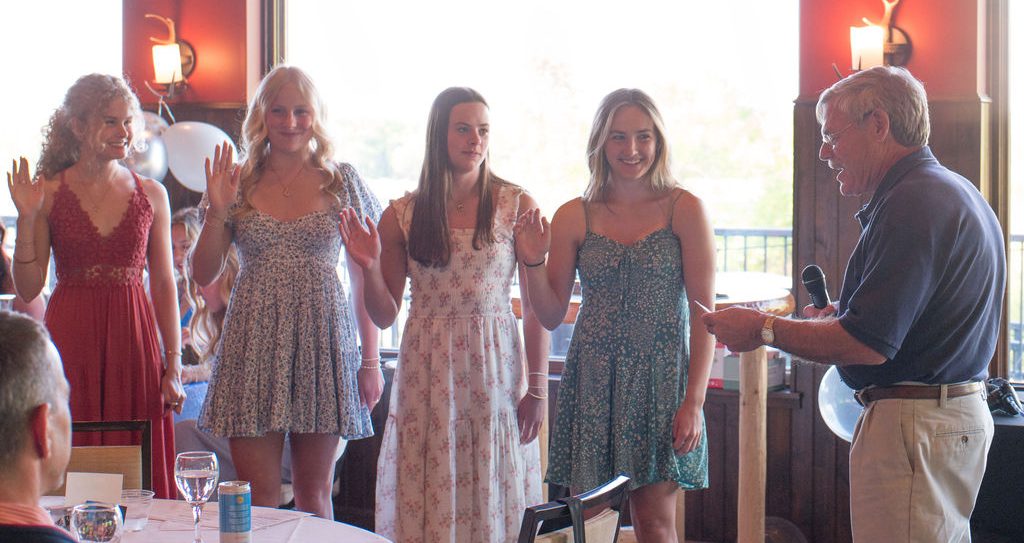 New officers of the Prior Lake Junior Optimists were sworn in by Scott Carlson. PL News Compass/Prior Lake Optimist Club