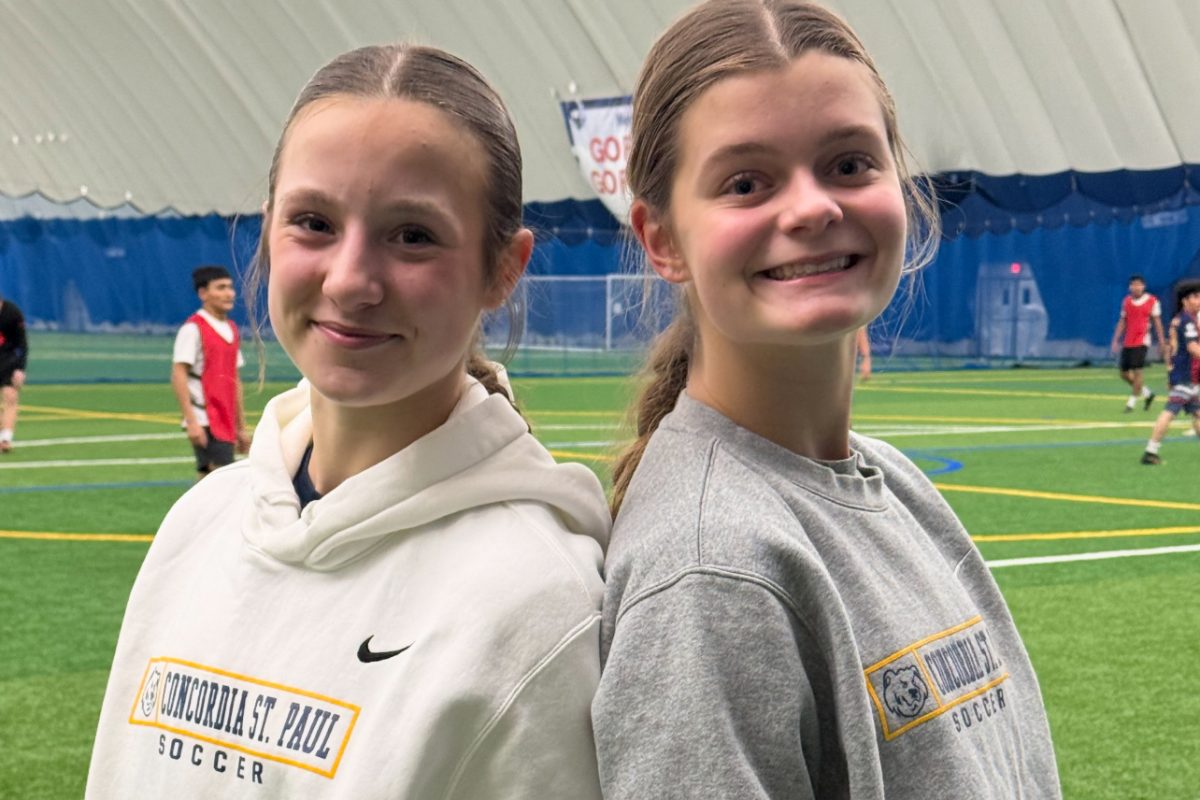 Taylor Hendrickson (left) and Mataya Smith will be on the Laker varsity soccer team through next year and then play for Concordia University in St. Paul.