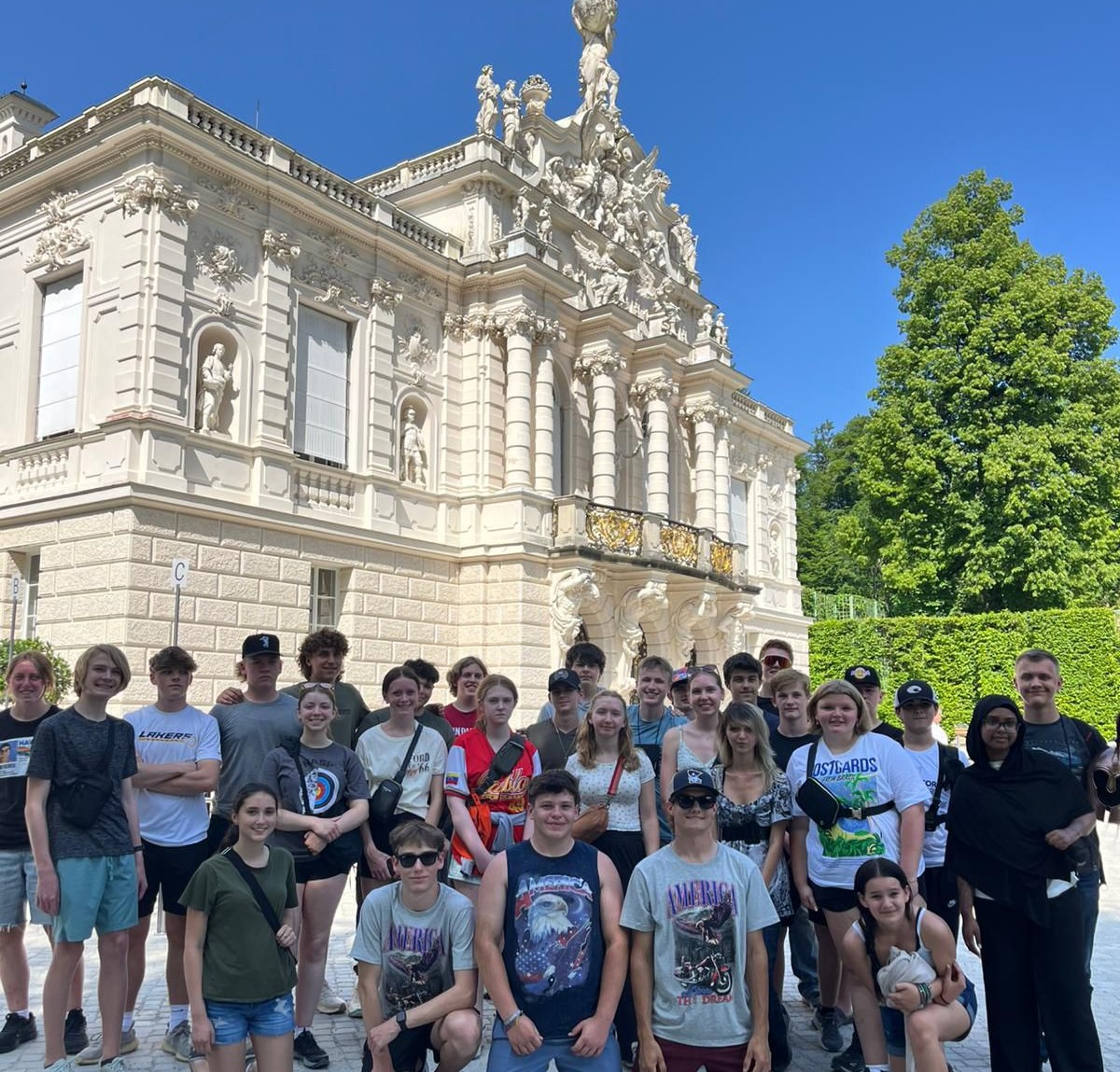 PLHS German students visited Linderhof, one of the palaces built by King Ludwig in southern Germany in the late 1800s.