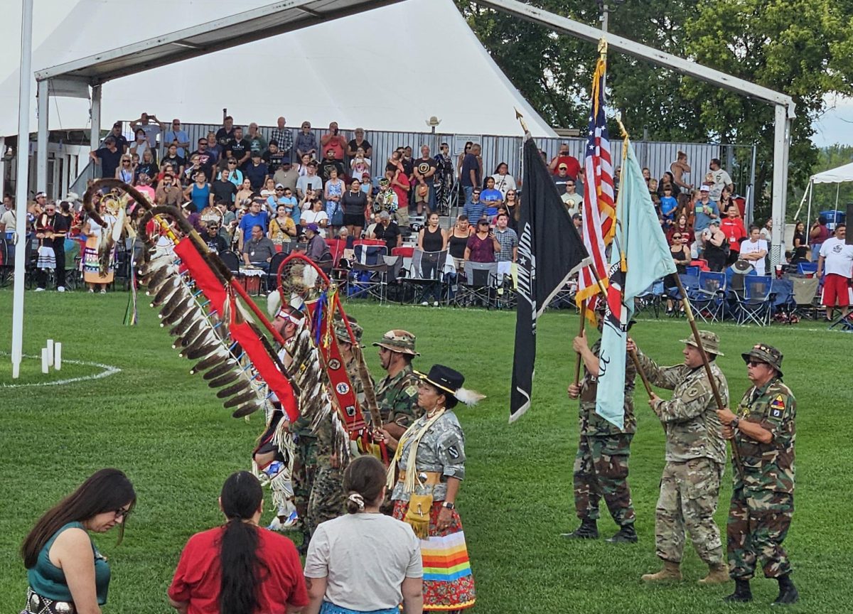 The Native American Color Guard led the Grand Entry ceremony. (Photo by Cari-Ann Hayer.)