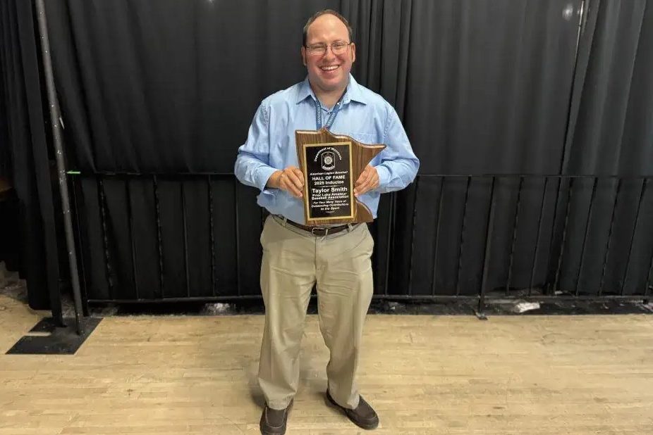 Taylor Smith, longtime supporter of baseball in Prior Lake, was inducted into the Minnesota American Legion Baseball Hall of Fame.