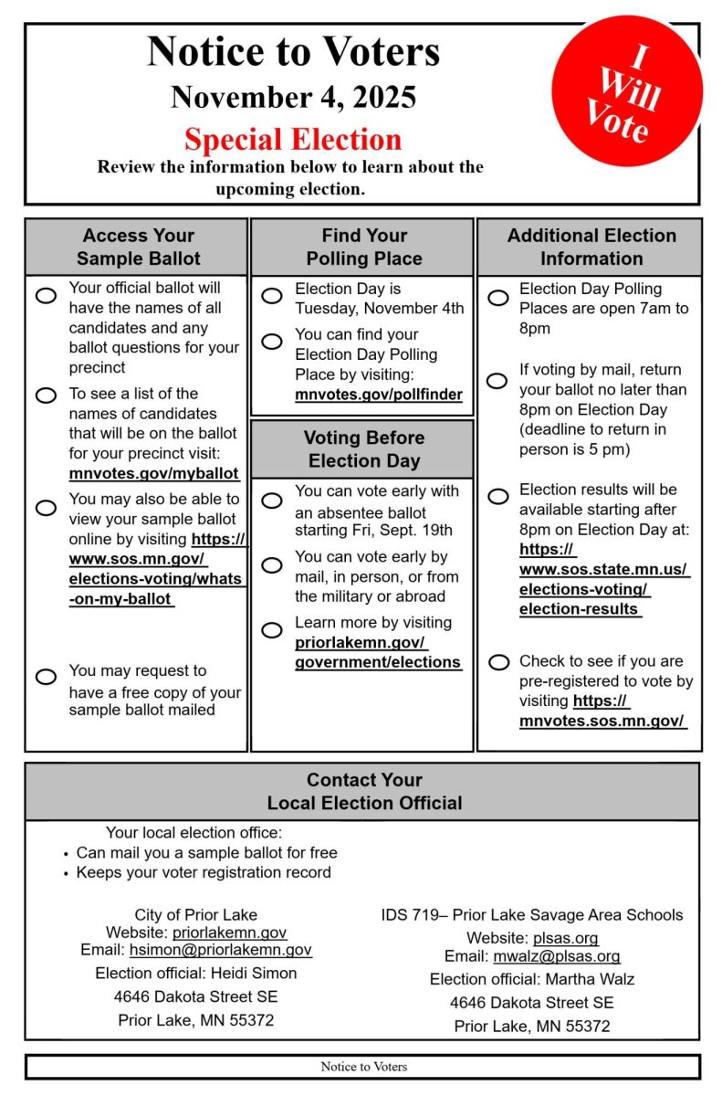 City of Prior Lake Notice to Voters