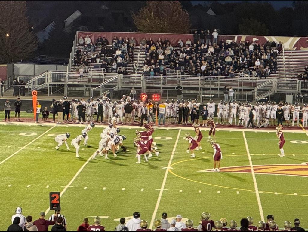 Quarterback Drew Brinkman set a new school passing record but the Lakers still came up short in the matchup with Lakeville South. (Photo by Taylor Smith)