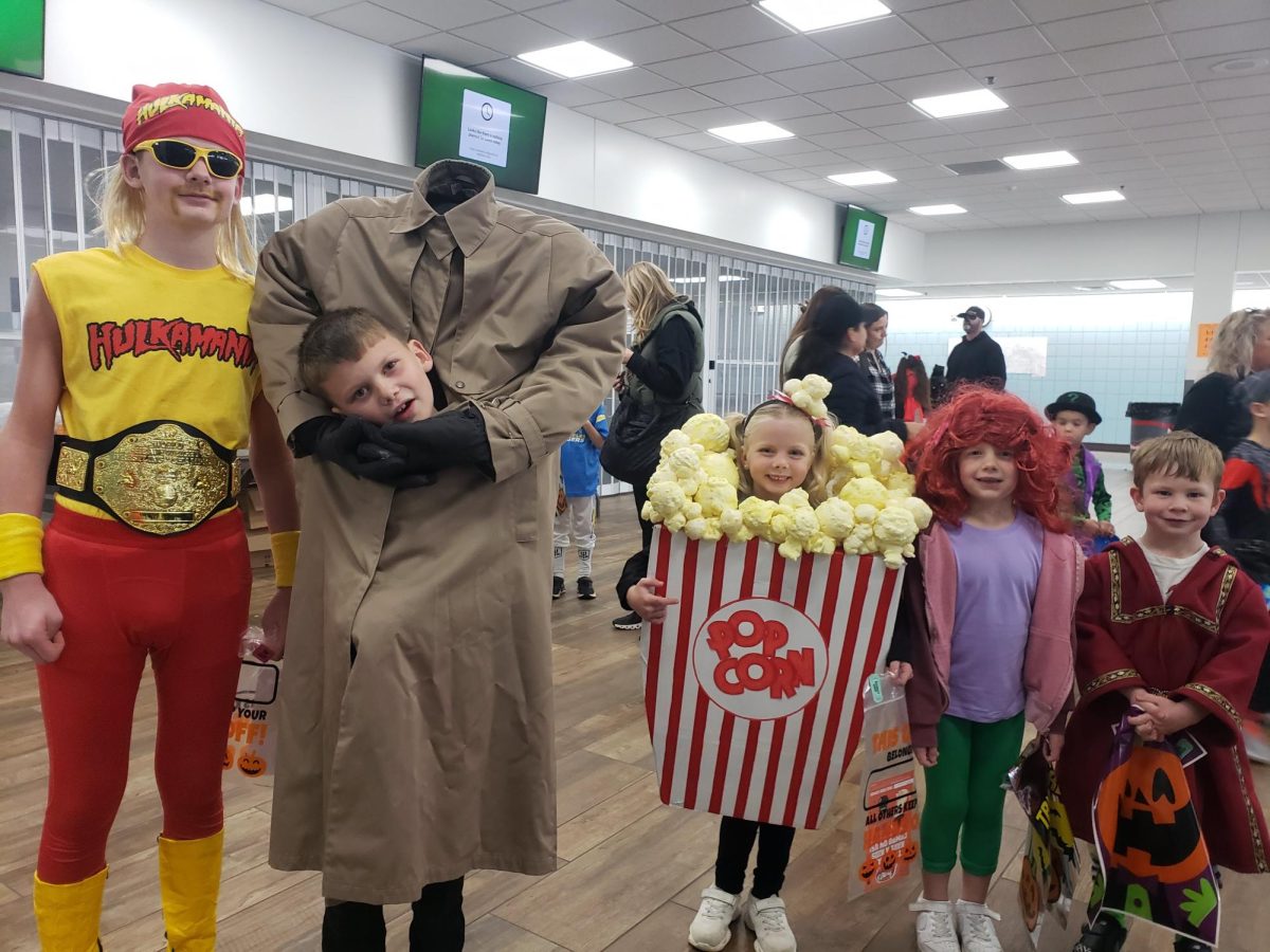 These costumed characters enjoyed last year's Halloween party sponsored by the PLSAS Community Education Department.