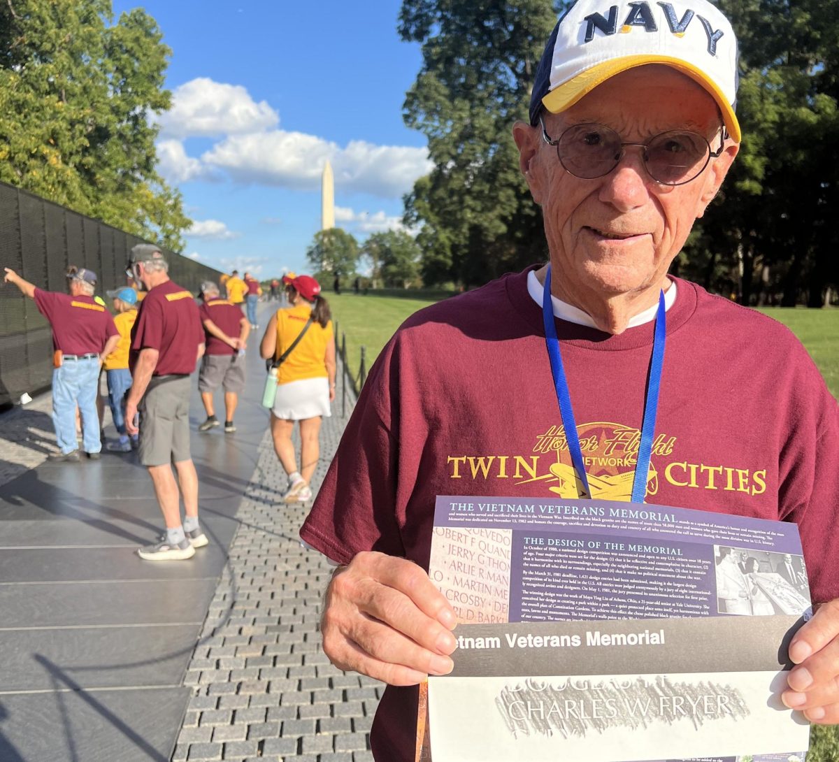 A "rubbing" of his friend's name included on the wall of the Vietnam Memorial was a treasured memento brought back from a trip to Washington, D.C. by T.J. Mannion.