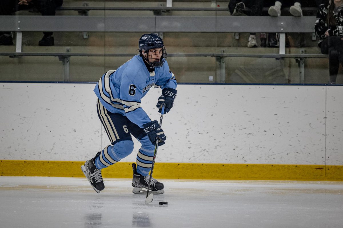 Senior forward Hudson Young and the Prior Lake Lakers boys hockey will join seven of the state’s top-ranked teams at the Tradition Holiday Invitational on Jan. 1-3, 2026, at Dakotah! Ice Center. (photo by Caty Mawing)