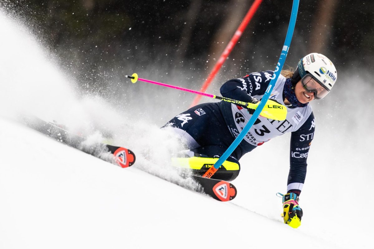 Paula Moltzan during the STIFEL Copper Cup presented by United - Women's Slalom on November 30, 2025 at Copper Mountain in Copper, Colorado. (photo by Dustin Satloff/ U.S. Ski Team)