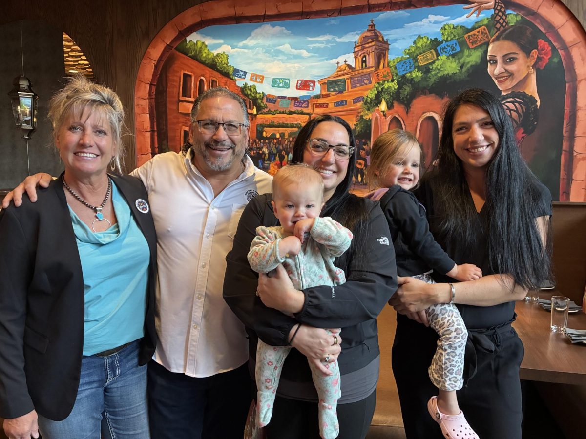 After two years of planning and hard work, there was reason to smile, given Chula's opening on May 22. From left to right are Suzie Dahl, Manny Perez, Mercedes Dahl with daughter Charlie, and Lexi Perez holding her niece, Sawyer.