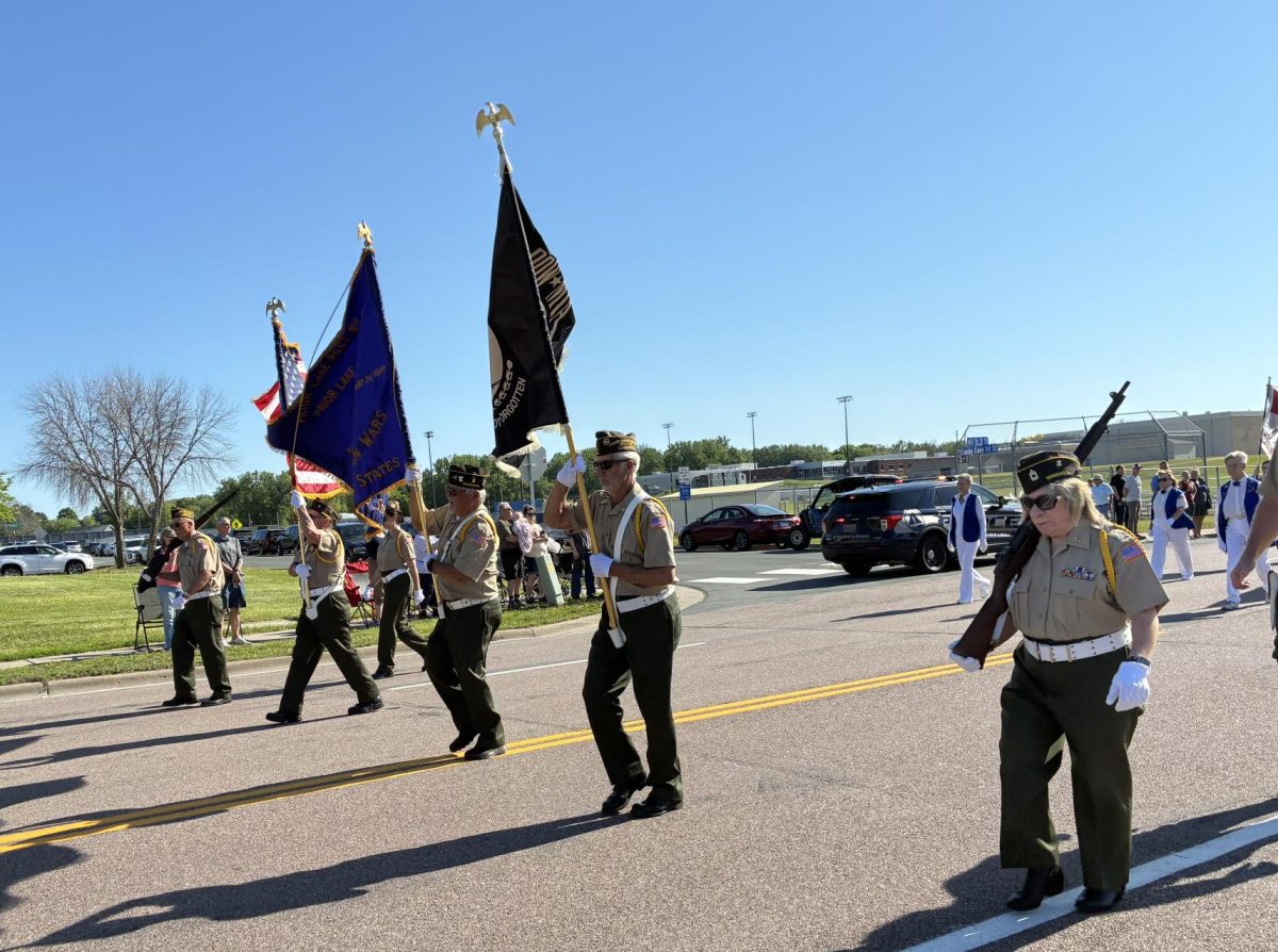 The Prior Lake VFW Honor Guard led Monday's Memorial Day Parade.