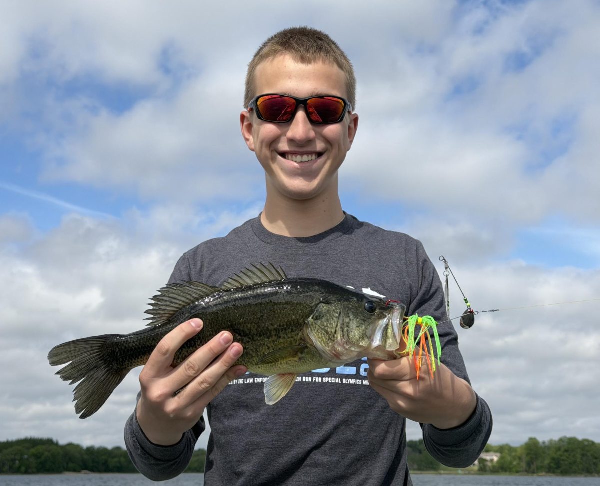 Julius Cincikas was all smiles when he landed a big catch during his stay in Prior Lake as a Rotary exchange student.