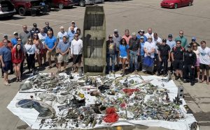 The annual "Dive the Lake" event brought trash and discarded items to shore on June 13.